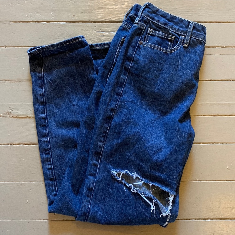 Abercrombie and Fitch Destroyed Dark Wash Jeans
